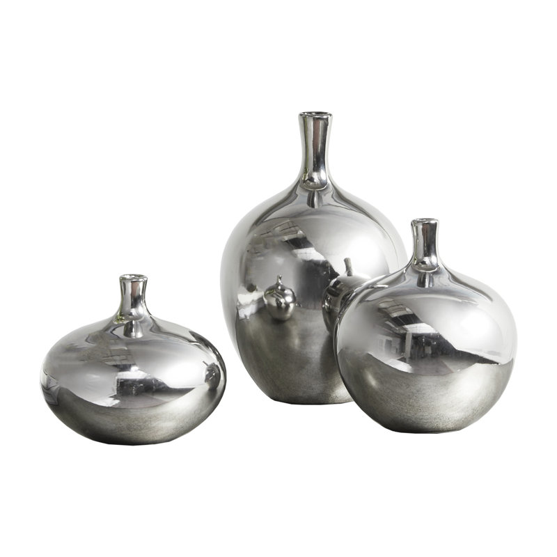 Madison Park Signature 3 Piece Ansen Ceramic Table Vase Set & Reviews